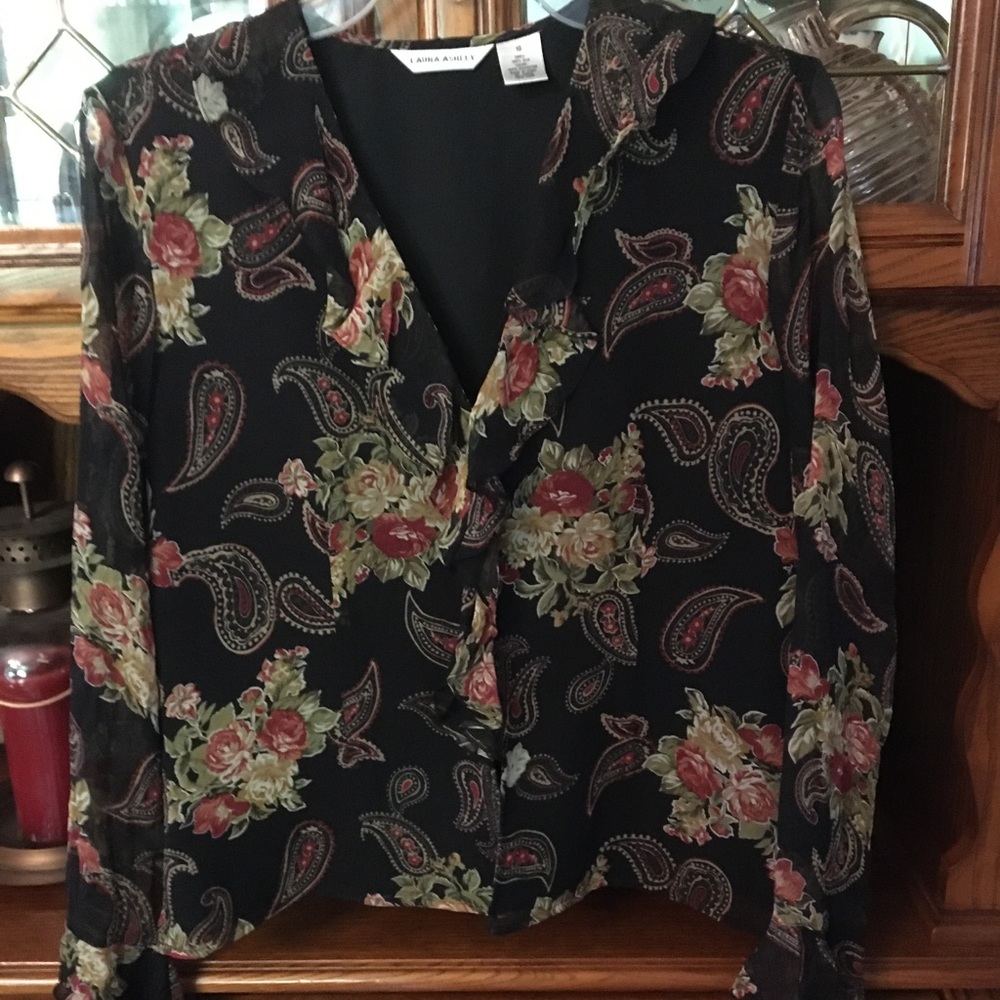LAURA ASHLEY SZ 10 BLOUSE